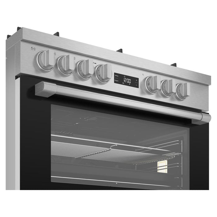 Beko 90cm Stainless Steel Dual Fuel Freestanding Oven