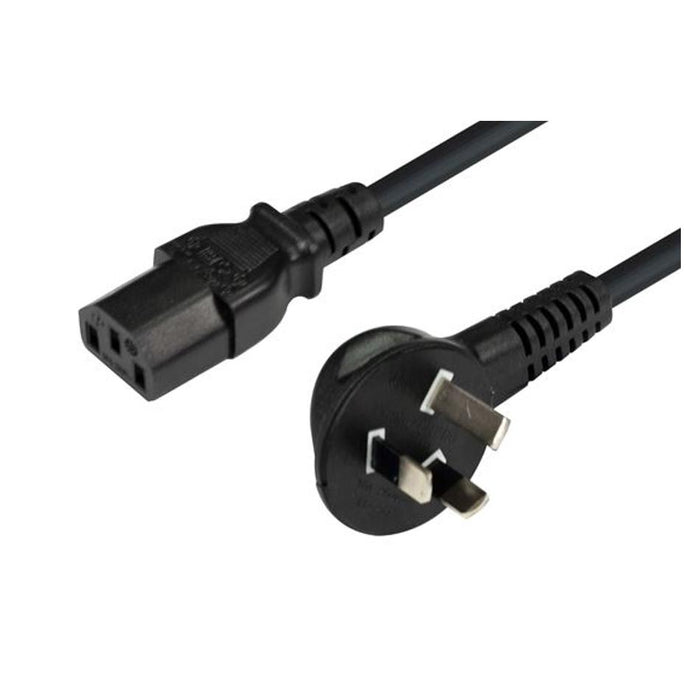 Dynamix 0.5M Flat Head 3-Pin To C13 Female Connector 7.5A Saa Approved C-PFH3PC13-0.5