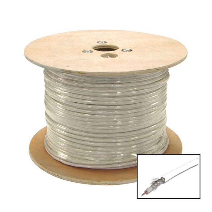 305M Roll Rg6 Shielded Cable White C-RG6-305-WH