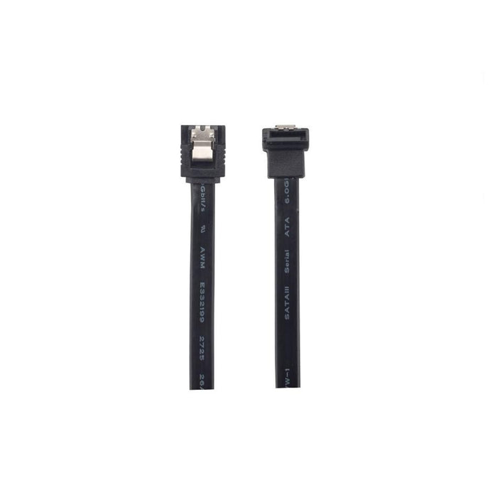 DYNAMIX 0.2m Right Angled SATA 6Gbs Data Cable With Latch. Black