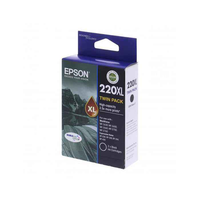 Epson 220 High Yield Black Twin Pack C13T294194