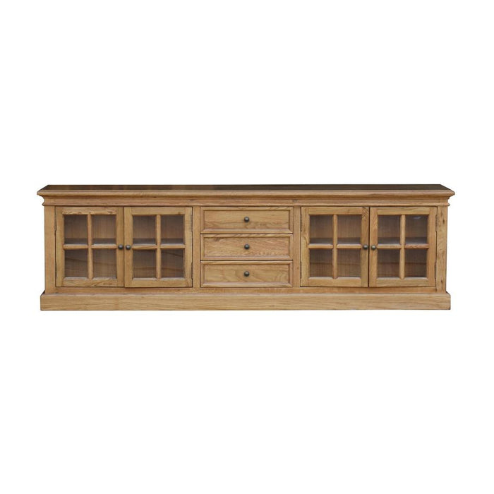 Oak Tv Unit W/ 4Drs 3Dws CF8233