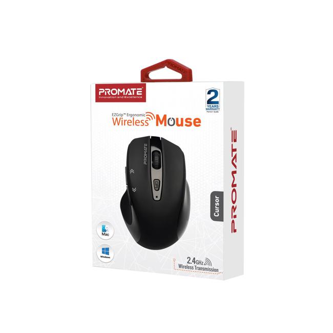 Promate Ezgrip Ergonomic Wireless Mouse With Quick Forward/Back