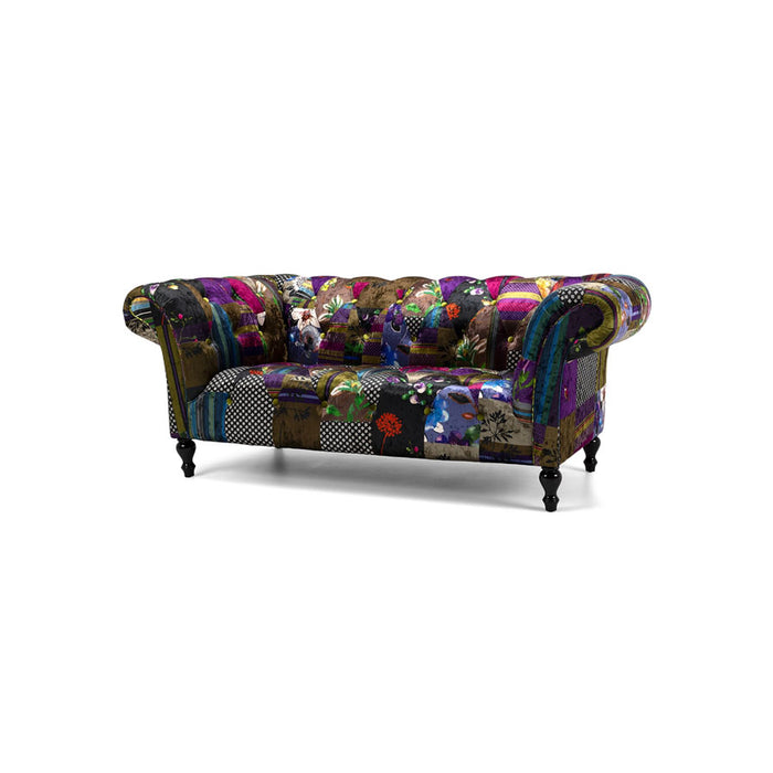Chesterfield Style Patchwork Design Couch