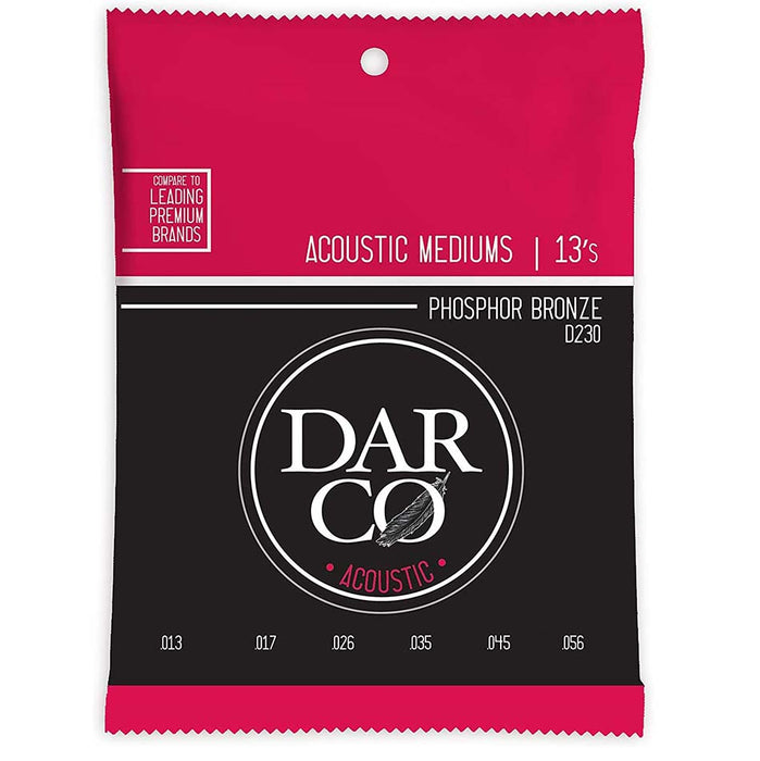 Darco D230M Phosphor Bronze Acoustic Guitar Strings, Medium