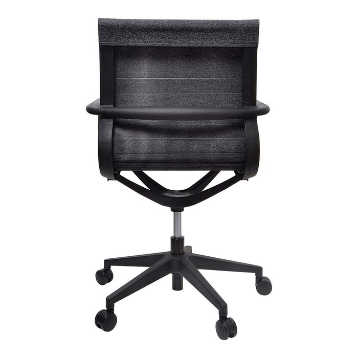 Buro Diablo Mid Back Chair With Arms Grey Fabric Mesh Upholstery