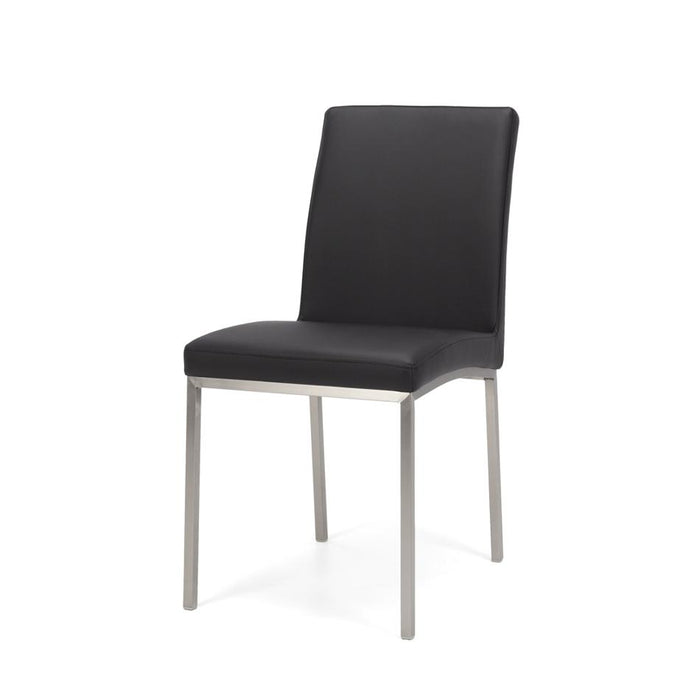 Furniture By Design Bristol Chair PU Black w/Stainless