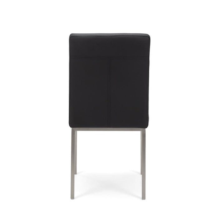 Furniture By Design Bristol Chair PU Black w/Stainless