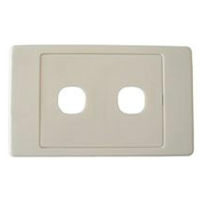 AMDEX Switch Plate ONLY. 2 Gang Wall Face Plate Accepts Clipsal