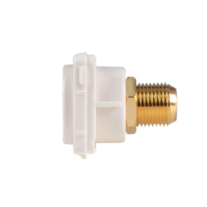 Amdex White Rca To F Connector FP-RCAF-WH