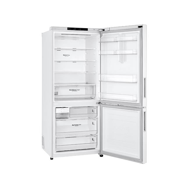 LG 420L Bottom Mount Fridge with Door Cooling in White Finish GB-455WL