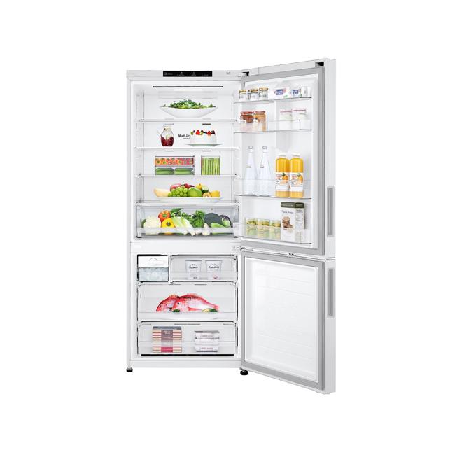 LG 420L Bottom Mount Fridge with Door Cooling in White Finish GB-455WL