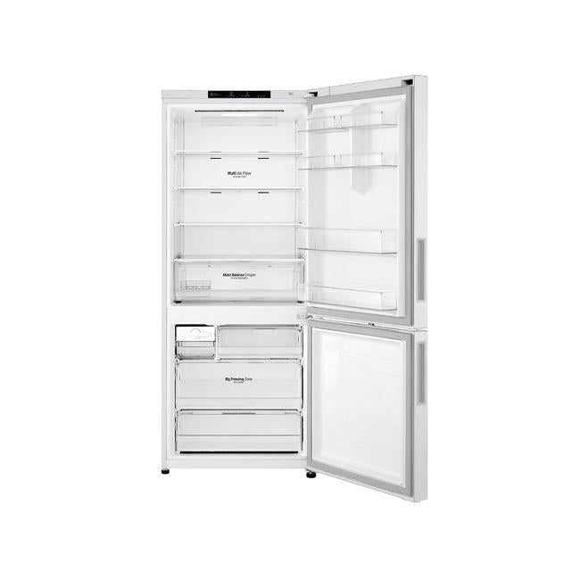 LG 420L Bottom Mount Fridge with Door Cooling in White Finish GB-455WL