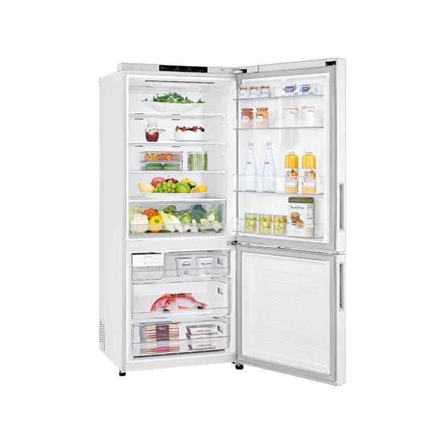 LG 420L Bottom Mount Fridge with Door Cooling in White Finish GB-455WL