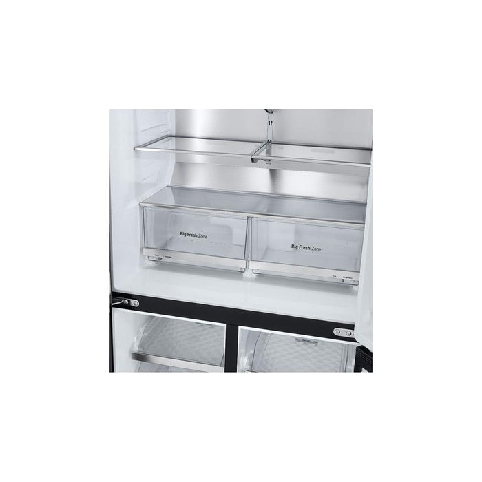LG 637L French Door Fridge, with Water & Ice Dispenser, in Matte Black Finish GF-L700MBL