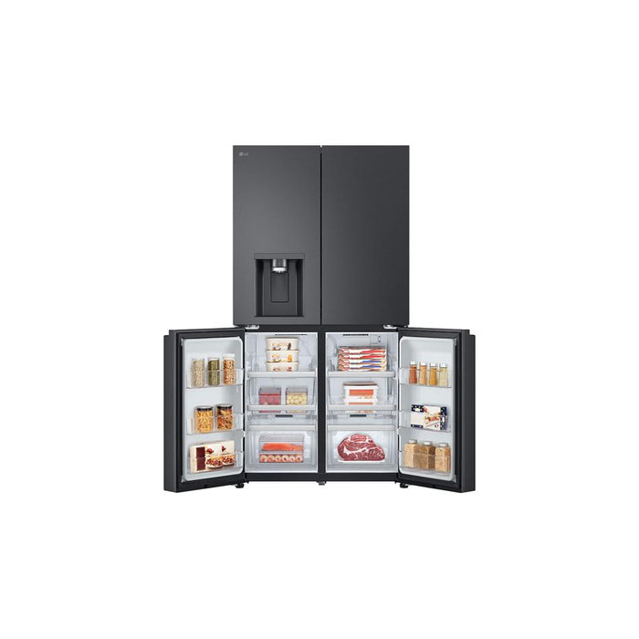 LG 637L French Door Fridge, with Water & Ice Dispenser, in Matte Black Finish GF-L700MBL