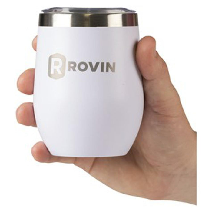 Rovin 350Ml White Stainless Steel Cup With Lid GH1980