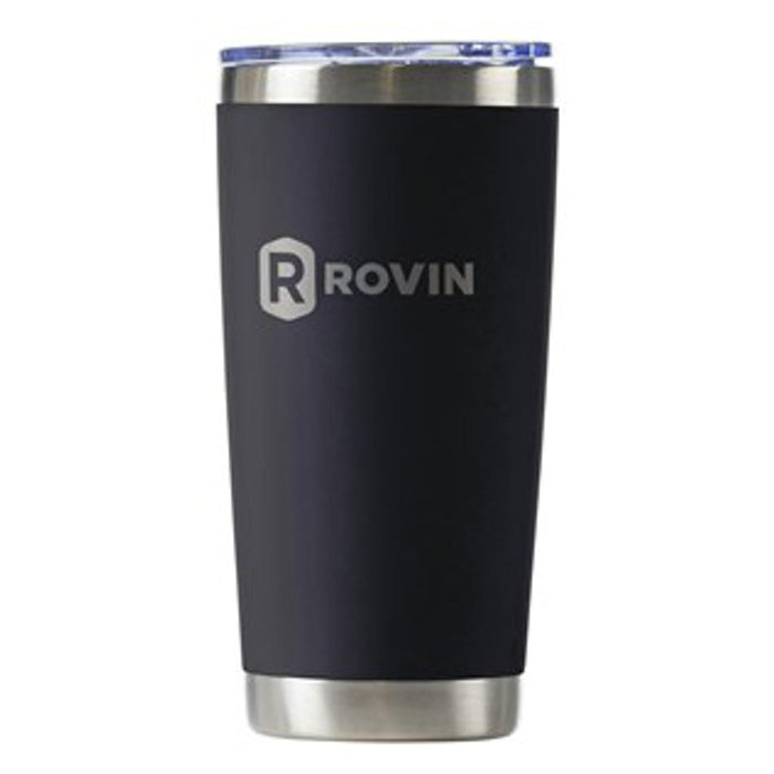 Rovin 590Ml Black Stainless Steel Cup With Push Lid GH1986