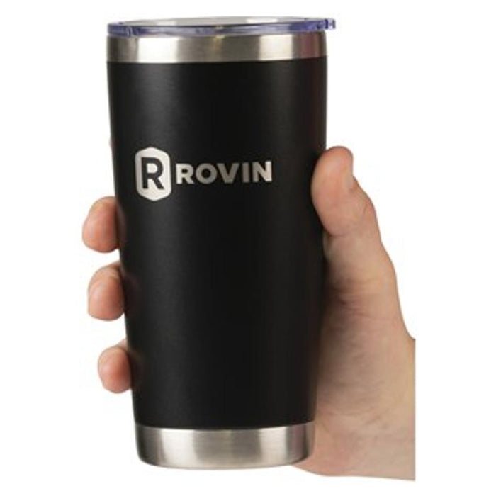 Rovin 590Ml Black Stainless Steel Cup With Push Lid GH1986