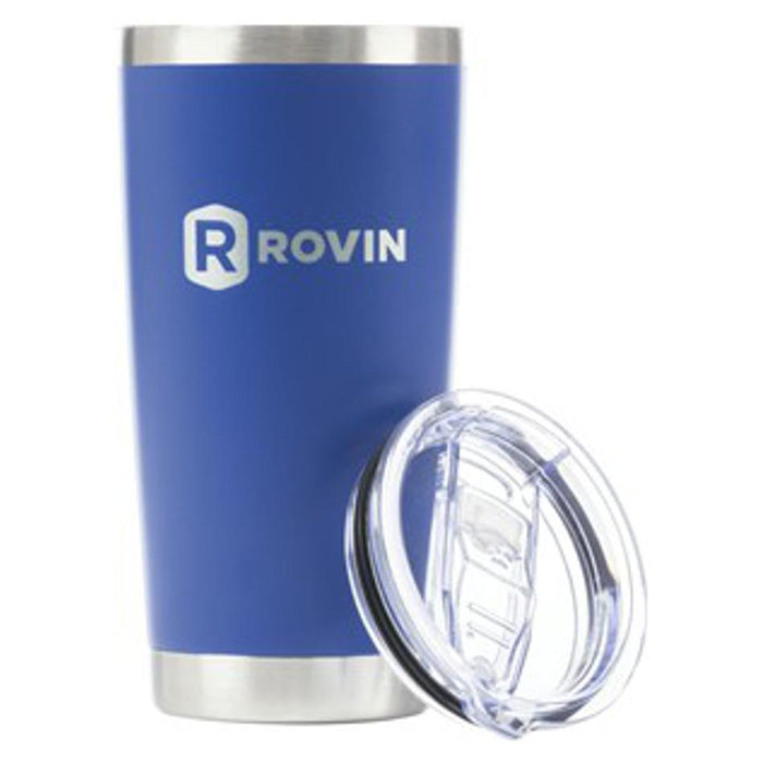 Rovin 590Ml Blue Stainless Steel Cup With Push Lid GH1988