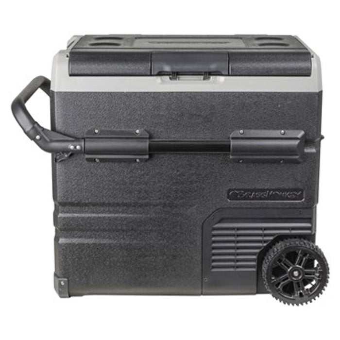 55L  Portable Dual Zone Fridge/Freezer With Wheels And Battery Compartment