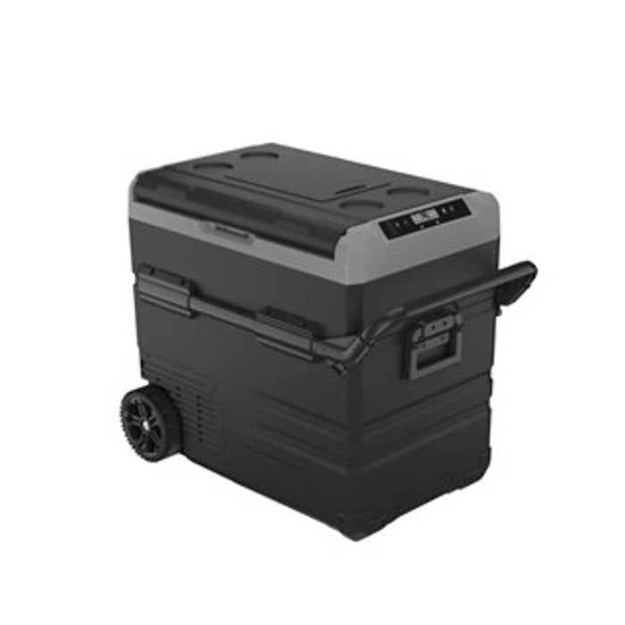 55L  Portable Dual Zone Fridge/Freezer With Wheels And Battery Compartment