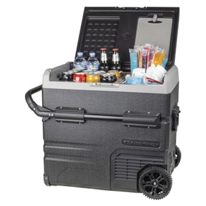 55L  Portable Dual Zone Fridge/Freezer With Wheels And Battery Compartment