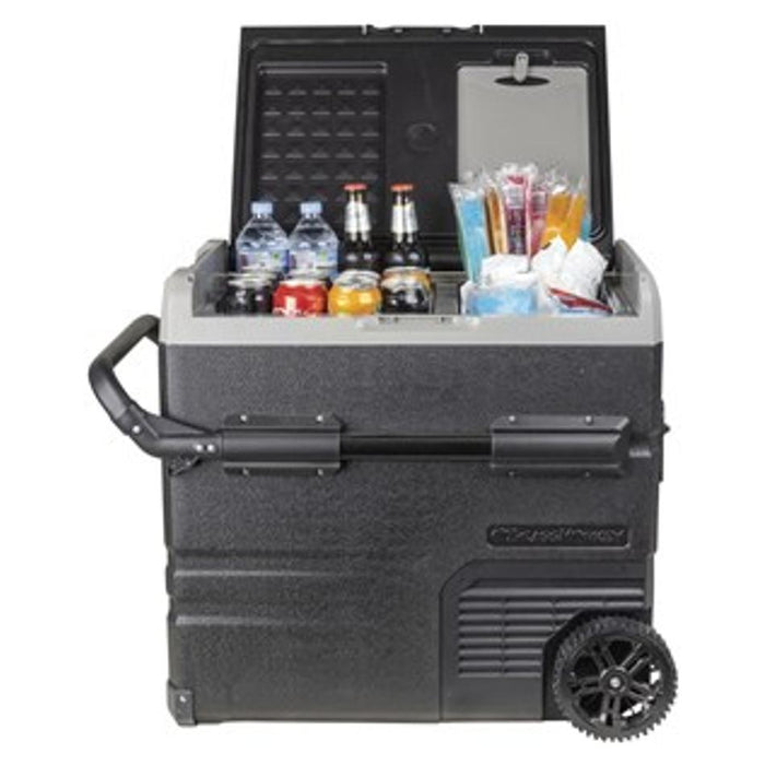 55L  Portable Dual Zone Fridge/Freezer With Wheels And Battery Compartment