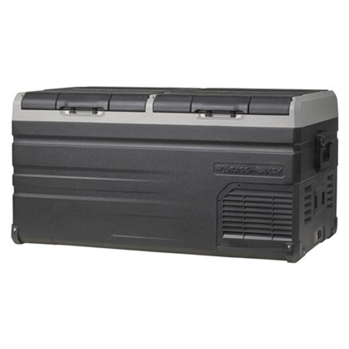 95L  Portable Low Profile Dual Zone Fridge/Freezer With Battery Compartment