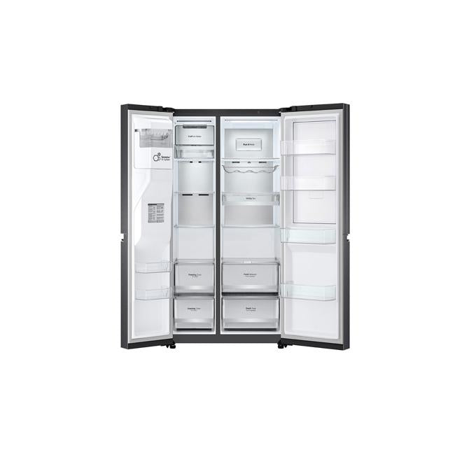 LG 635L Side by Side Fridge in Matte Black Finish GS-D635MBLC