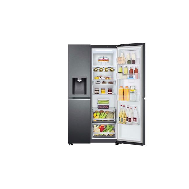 LG 635L Side by Side Fridge in Matte Black Finish GS-D635MBLC