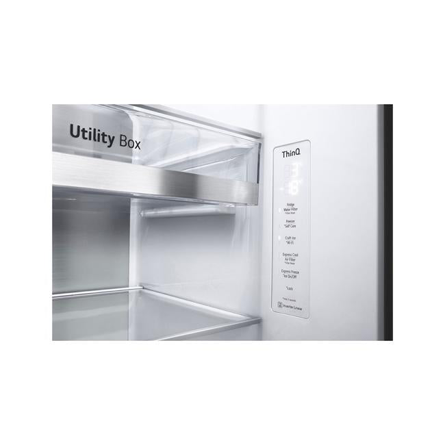 LG 635L Side by Side Fridge in Matte Black Finish GS-D635MBLC