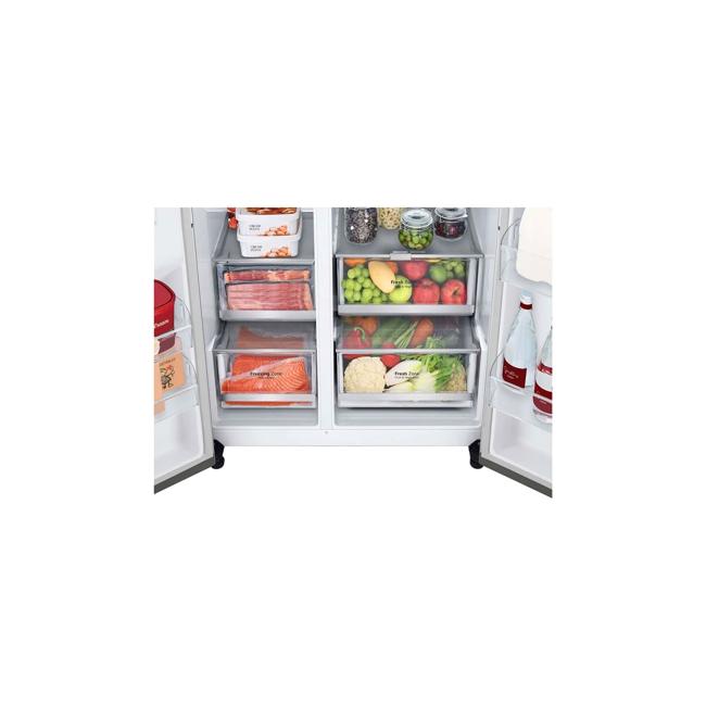 LG 635L Side by Side Fridge in Stainless Finish GS-D635PLC