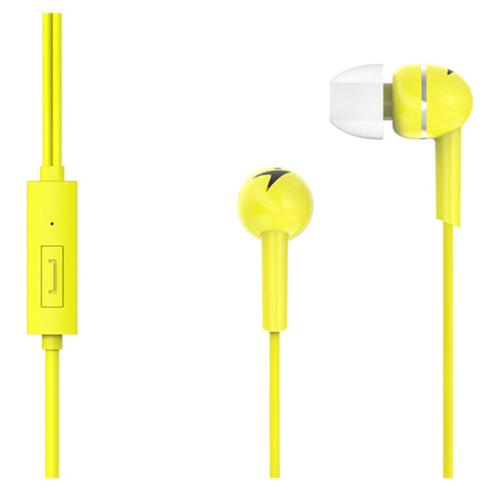 Genius Hs-M300 Yellow In-Ear Headphones W/ Microphone HC722