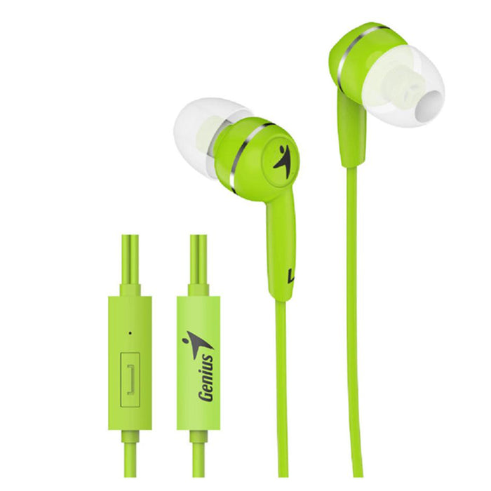 Genius Hs-M320 Green In-Ear Headphones W/Mic HC732