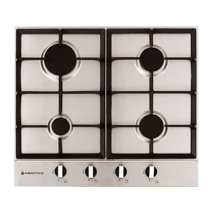 Parmco 600mm Hob 4 Burner Gas Stainless Steel HO-2-6S-4G