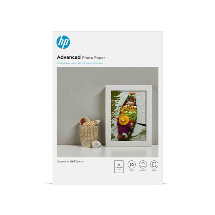 Hp Advanced Glossy A4 Photo Paper - 20 Sheets 250Gsm HPJ8532