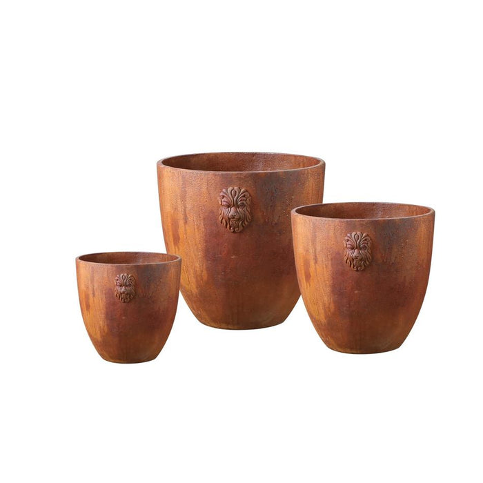 Rembrandt Julius Round Pots - Rusty, Terracotta HR6004