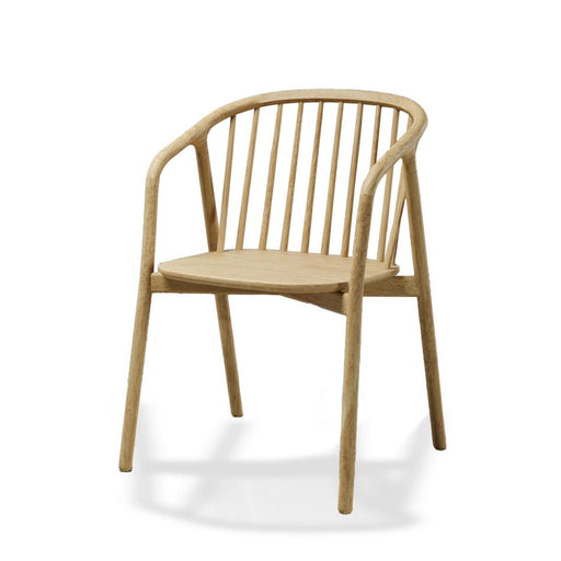 Nordic Rubberwood Dining Chair With Arms