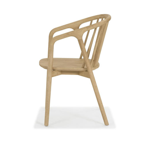 Nordic Rubberwood Dining Chair With Arms-2