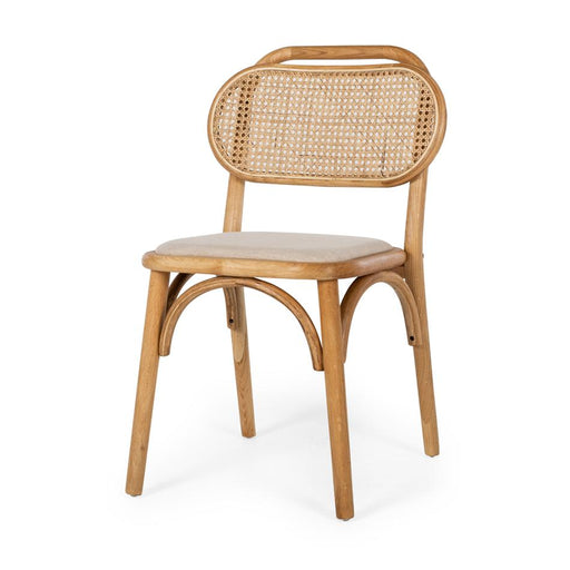 Mina Natural Oak Rattan Dining Chair