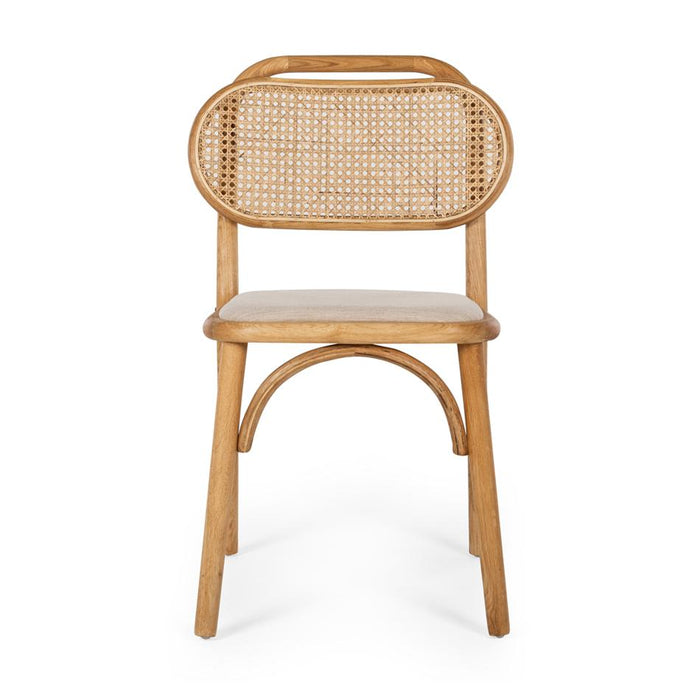 Mina Natural Oak Rattan Dining Chair-2