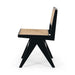 Palma Black Oak Dining Chair with Rattan Seat 3