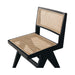 Palma Black Oak Dining Chair with Rattan Seat 5