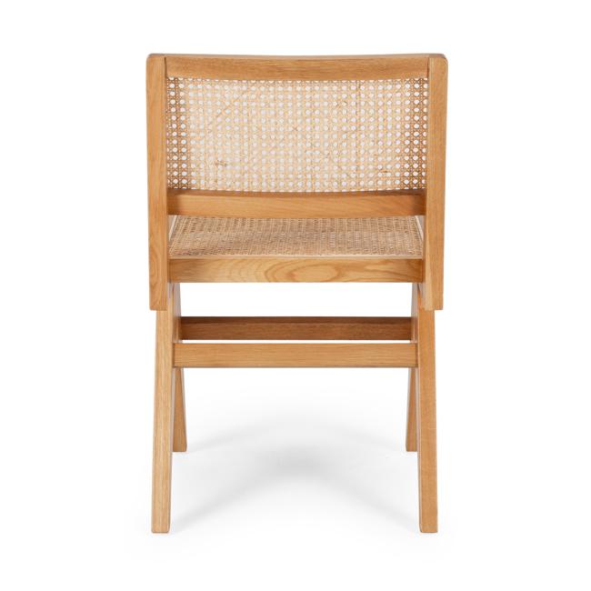 Palma Natural Oak Dining Chair with Rattan Seat 3