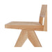 Palma Natural Oak Dining Chair with Rattan Seat Side