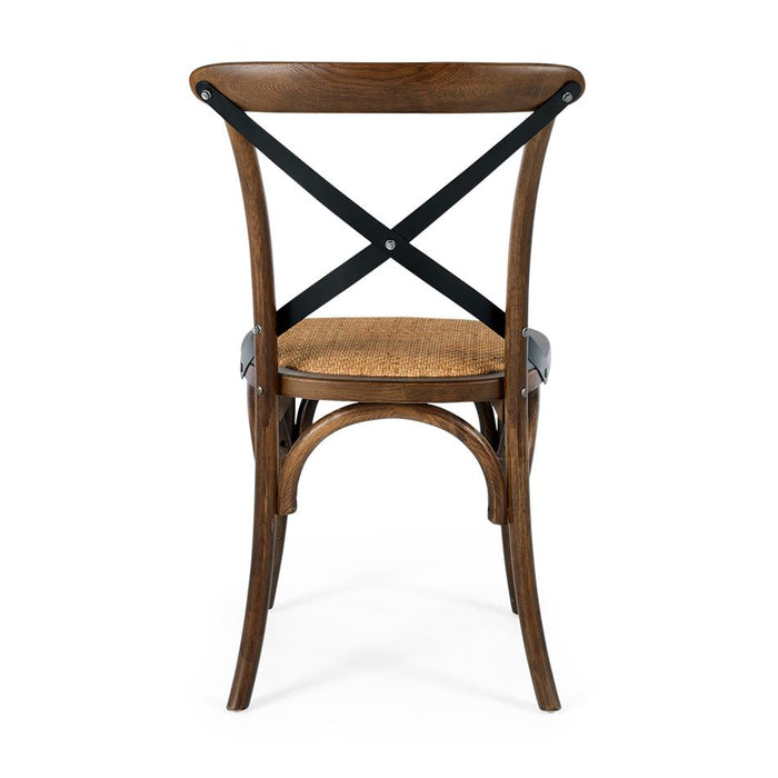 Furniture By Design Villa X-Back Chair Deep Oak Rattan Seat HZCCVXDO
