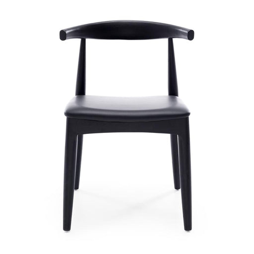 Furniture By Design Elbow Oak Dining Chair with Black Seat 3