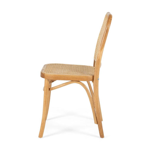 Matai Natural Oak rattan Dining Chair-2