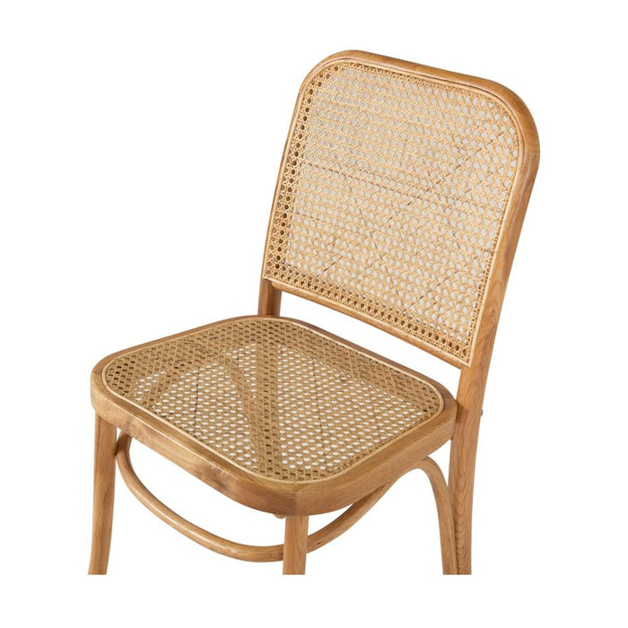 Matai Natural Oak rattan Dining Chair-5